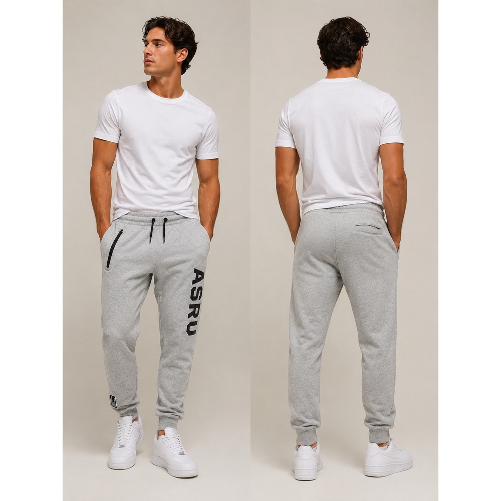 ASRV Joggers Mens XL Heather Gray Technical Sportswear Heavyweight Fleece